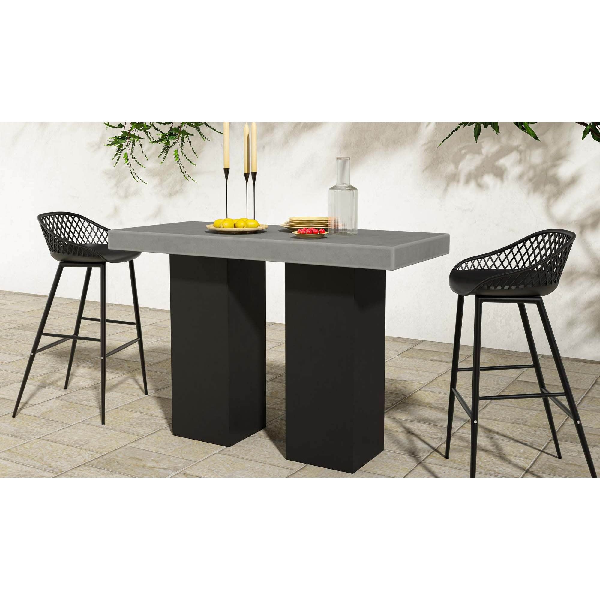 Moe's Home Lithic Outdoor Bar Table Grey - Image 2