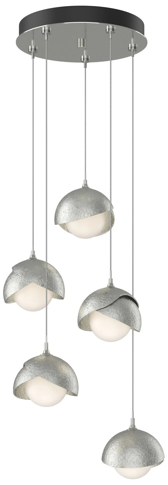 Brooklyn 16"W 5-Light Sterling Double Shade Pendant - Image 1
