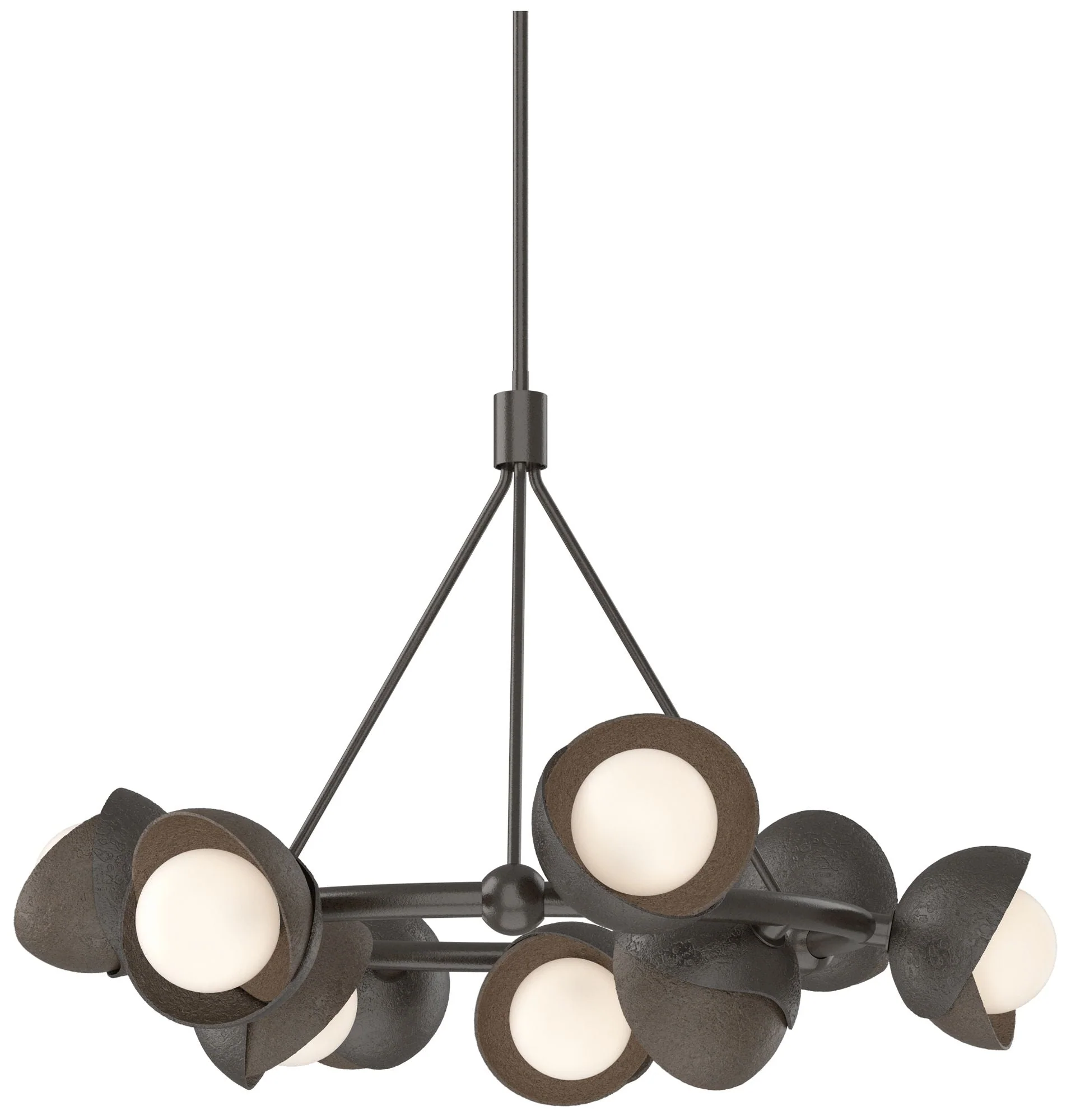 Brooklyn 32"W 9-Light Bronze Accented Oil Bronze Double Shade Ring Pen - Image 1