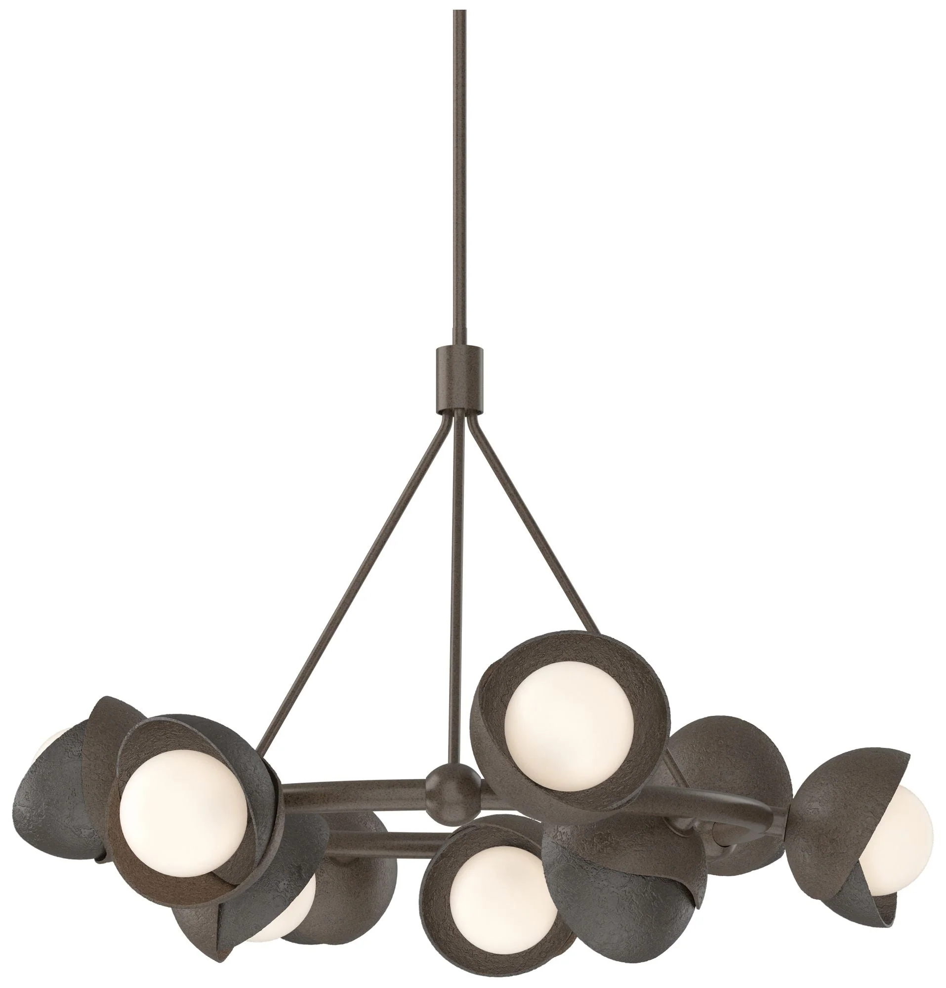 Brooklyn 32"W 9-Light Oiled Bronze Accent Bronze Double Shade Ring Pen - Image 1