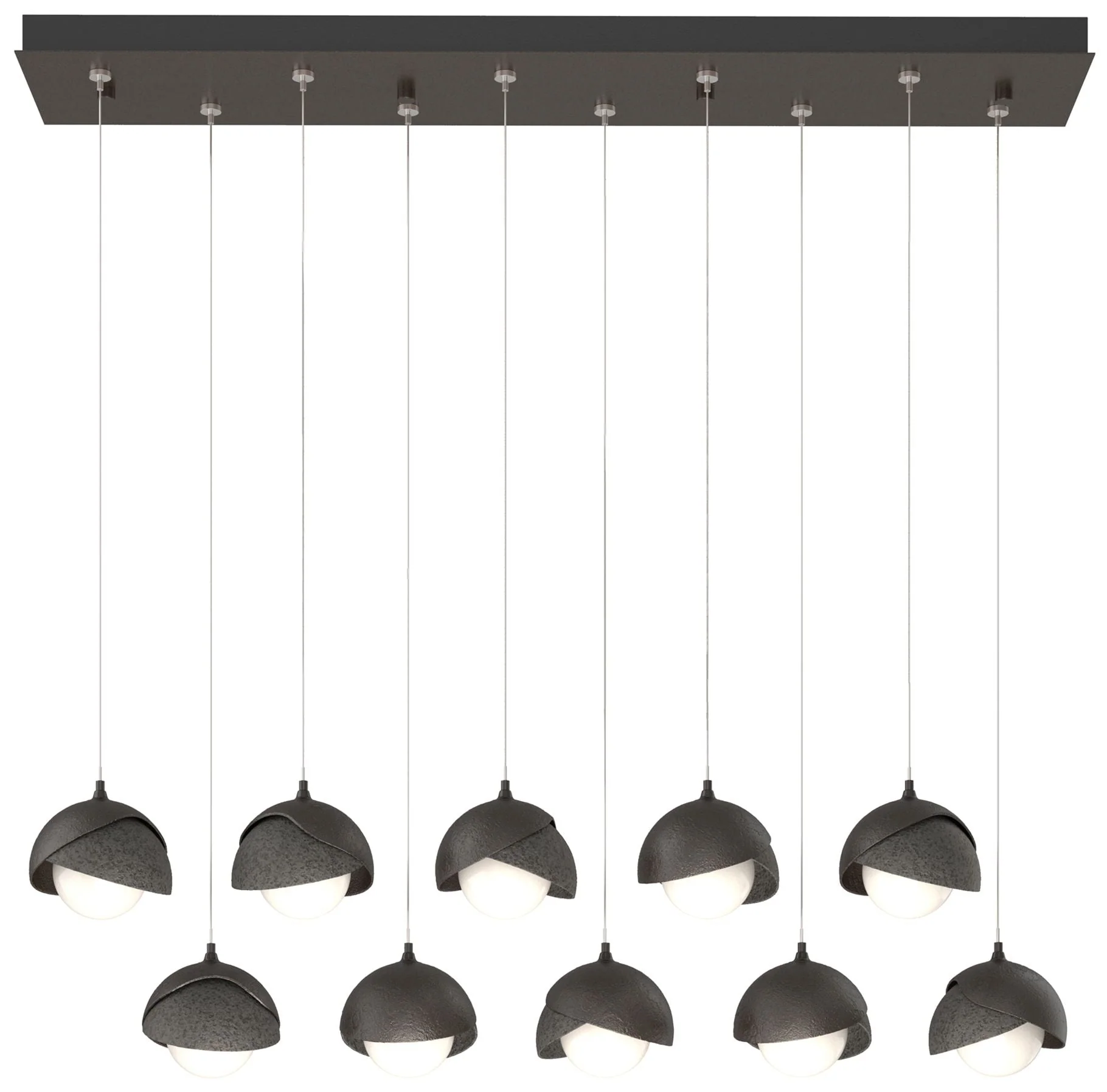 Brooklyn 44.5" Oil Rubbed Bronze & Iron Rectangular Long 2-Shade P - Image 1