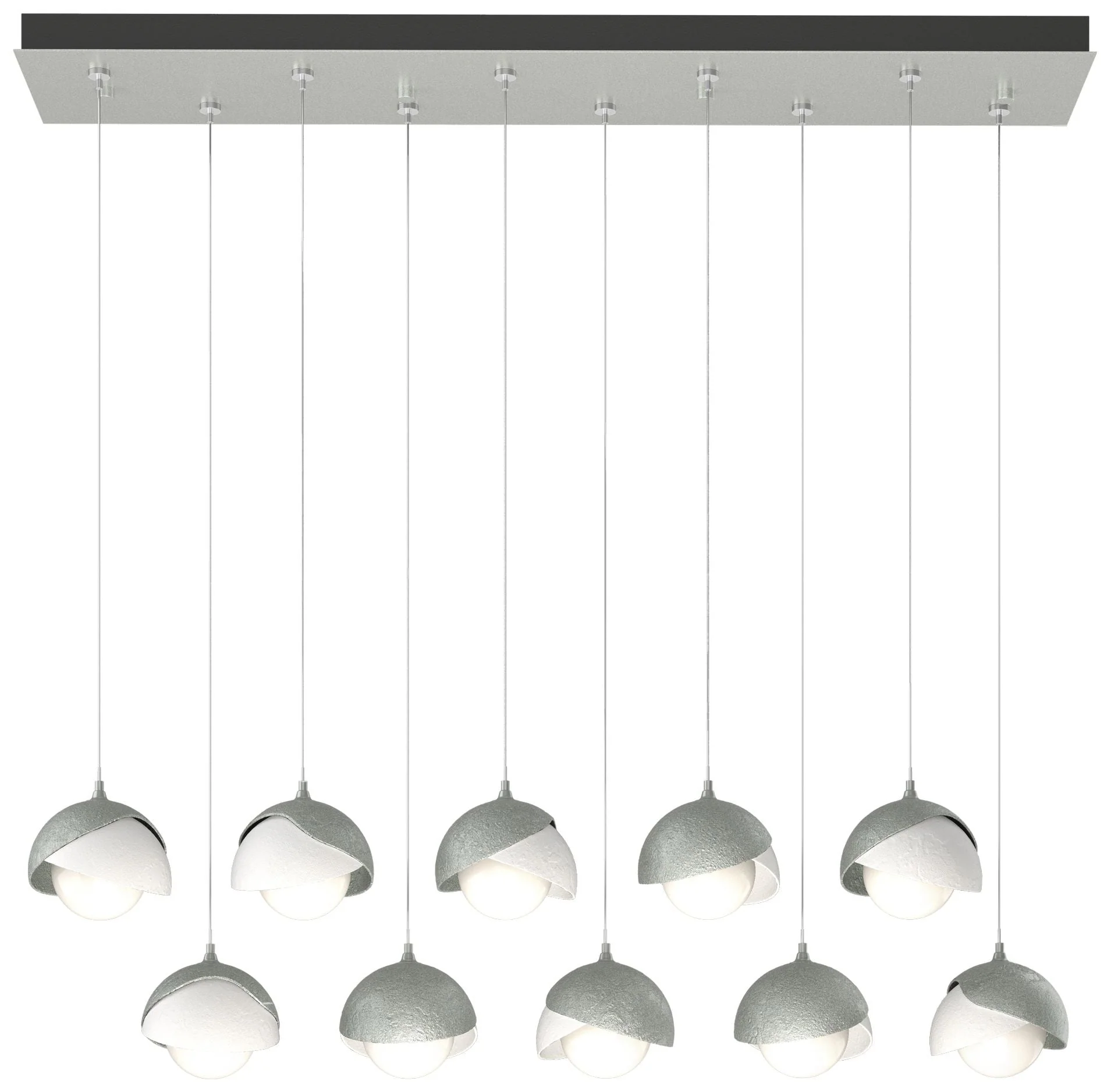 Brooklyn 44.5"W 10-Light White Accented Double Rectangular Standard Pe - Image 1