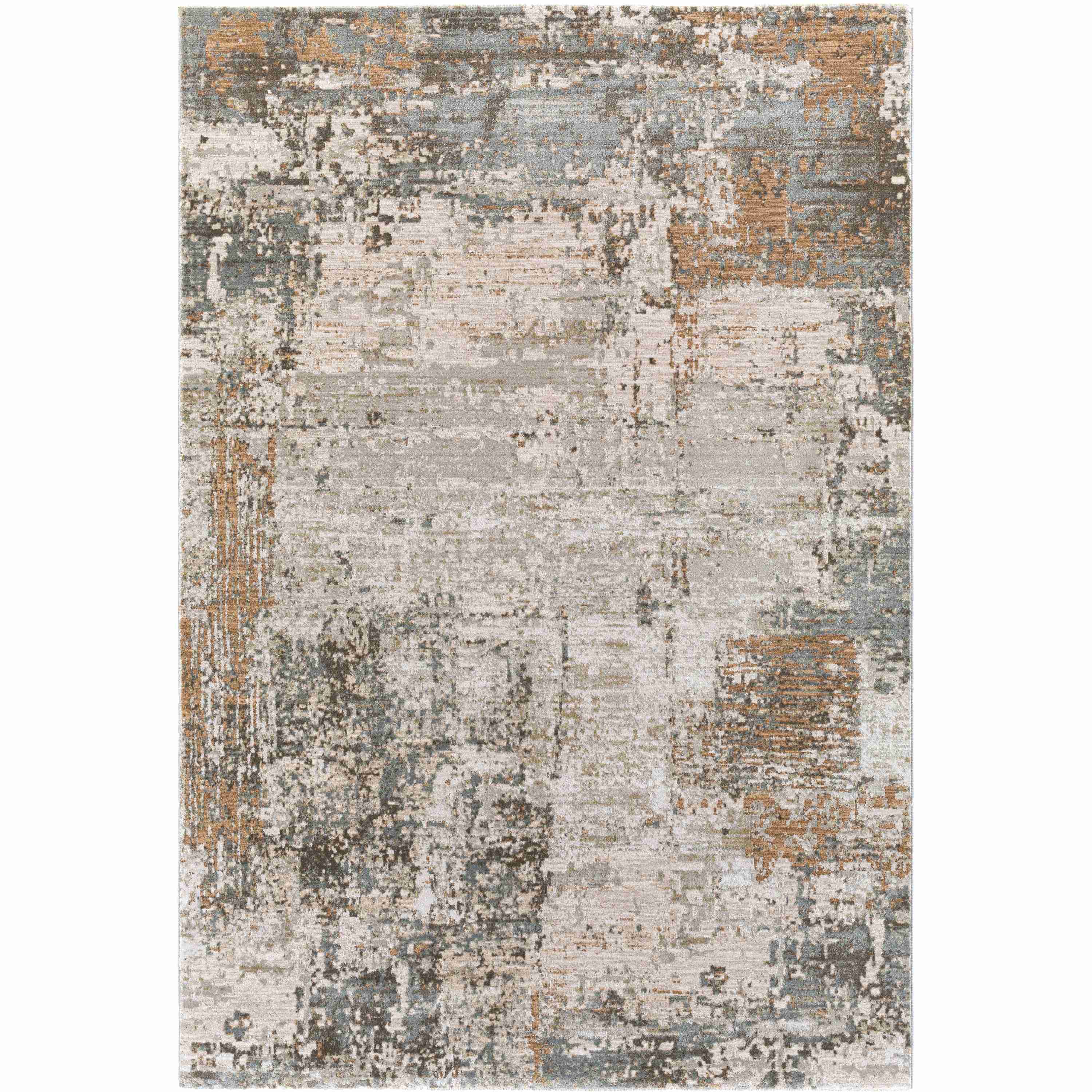 Surya Rugs Brunswick Collection Dusty Sage, Charcoal, Olive, Light Gray, Taupe, White & Teal Area Rug BWK-2303 - Image 1