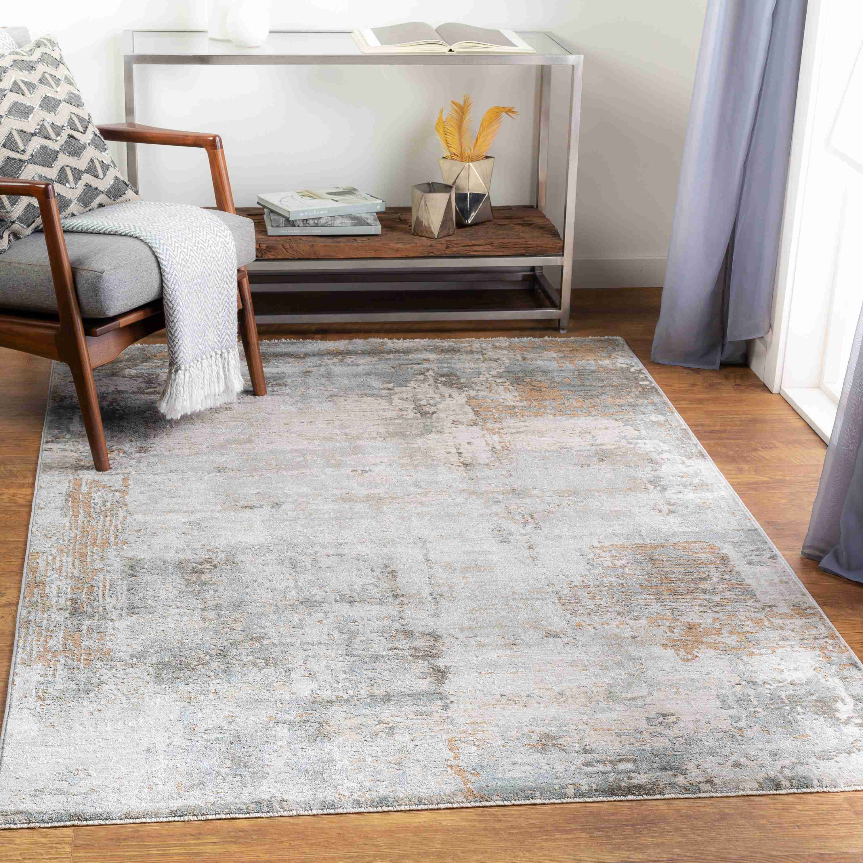 Surya Rugs Brunswick Collection Dusty Sage, Charcoal, Olive, Light Gray, Taupe, White & Teal Area Rug BWK-2303 - Image 2