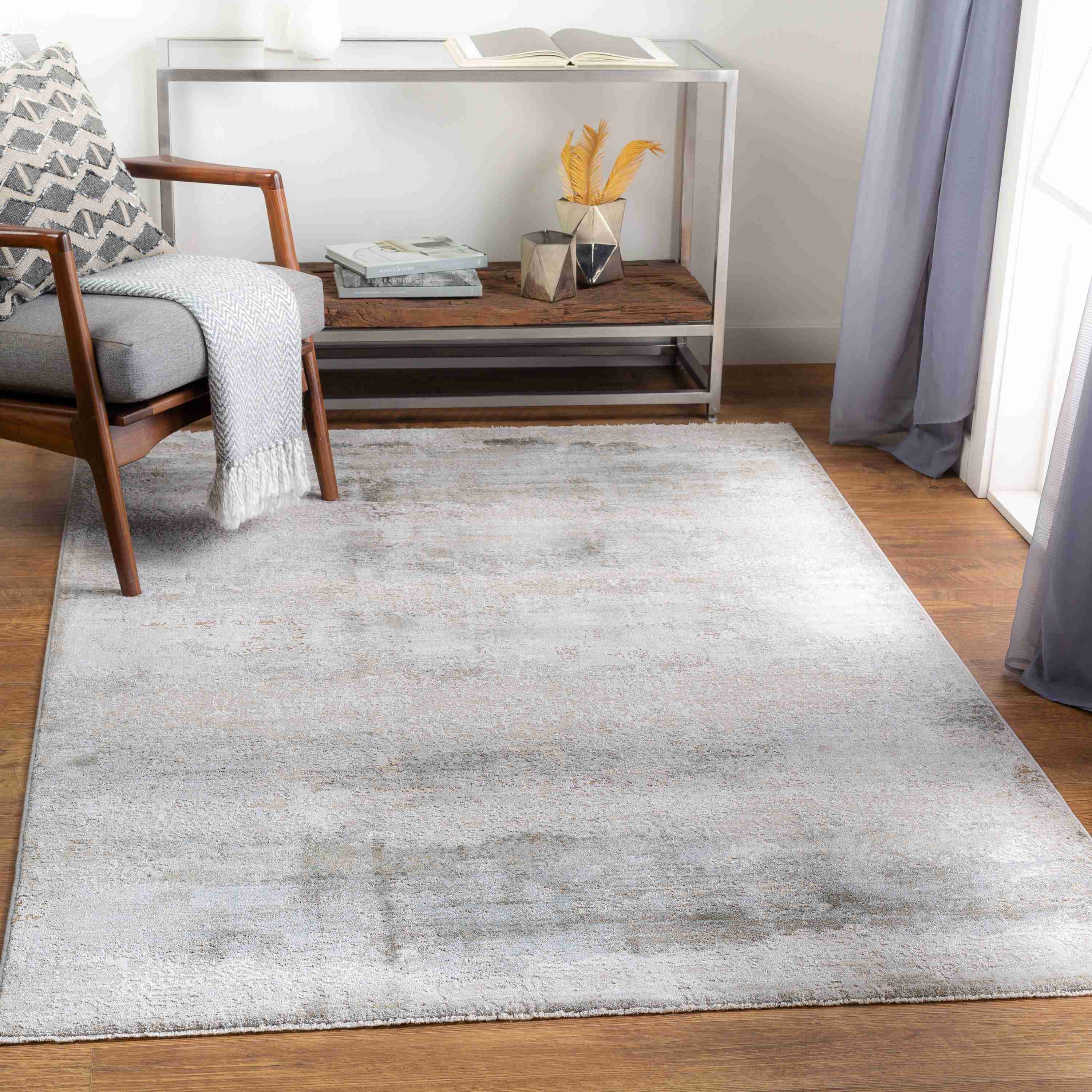 Surya Rugs Brunswick Collection Dusty Sage, Taupe, Light Grey, White, Pale Blue, Olive, Teal, Charcoal & Light Sage Rug BWK-2305 - Image 2
