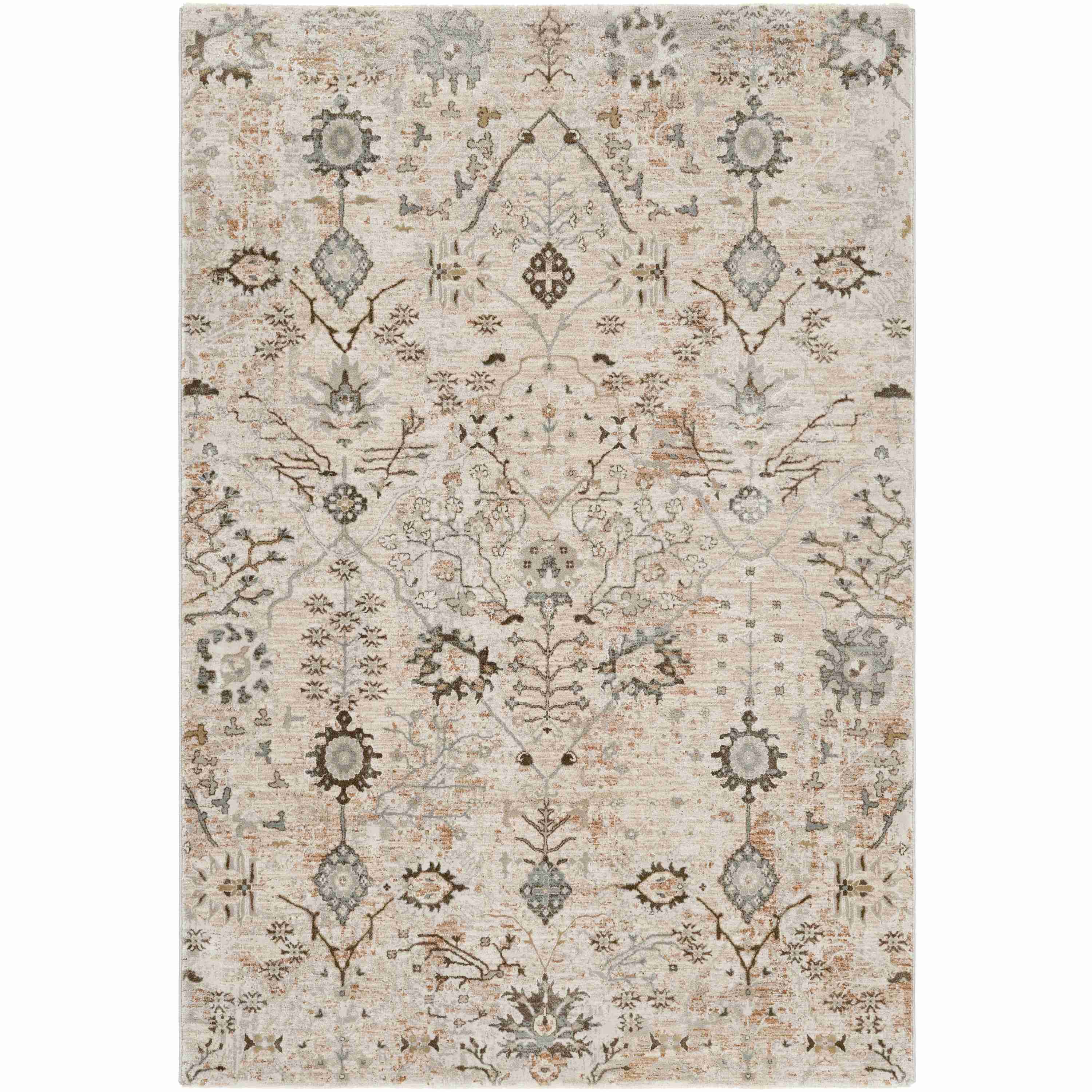 Surya Rugs Brunswick Collection Taupe, Light Beige, Olive, Gray & Deep Teal Area Rug BWK-2311 - Image 1
