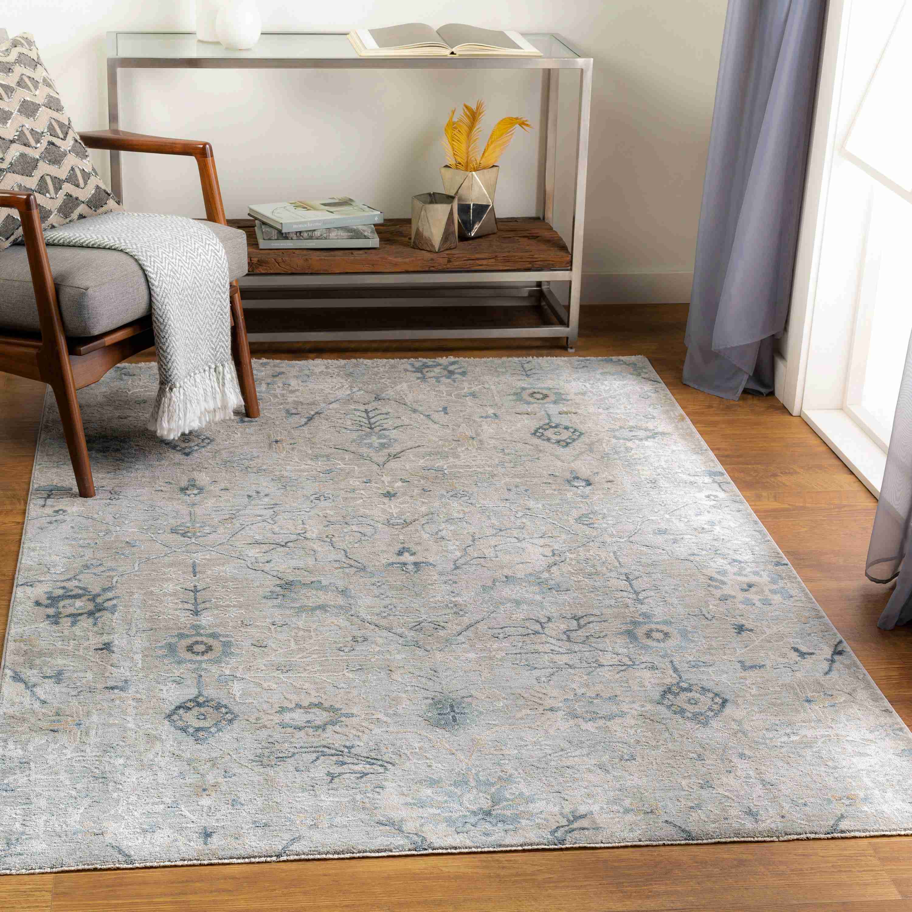 Surya Rugs Brunswick Collection Area Rug Dusty Sage, Light Beige, Taupe, Gray & Teal BWK-2316 - Image 2