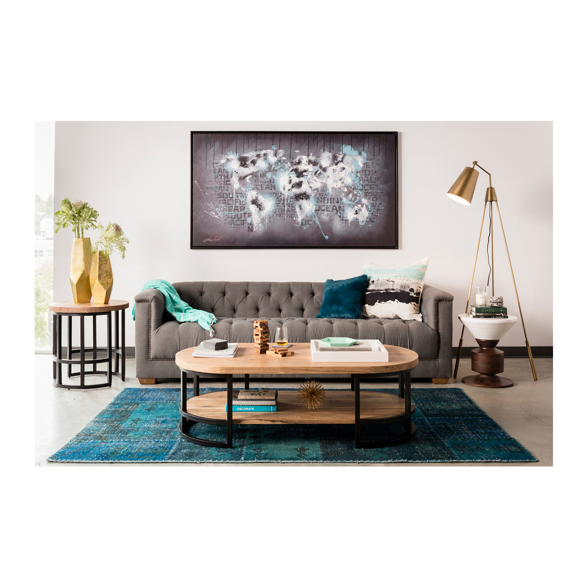Moe's Home Collection Hippo White Stool - Image 2