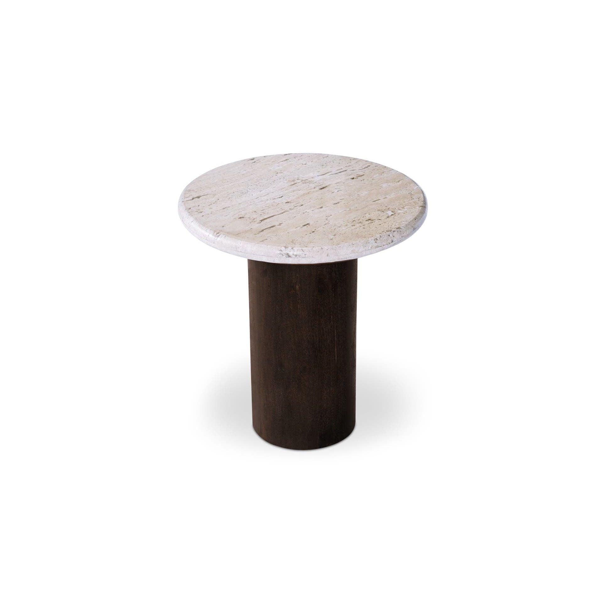 Moe's Home Collection Landon Beige Travertine Accent Table - Image 1