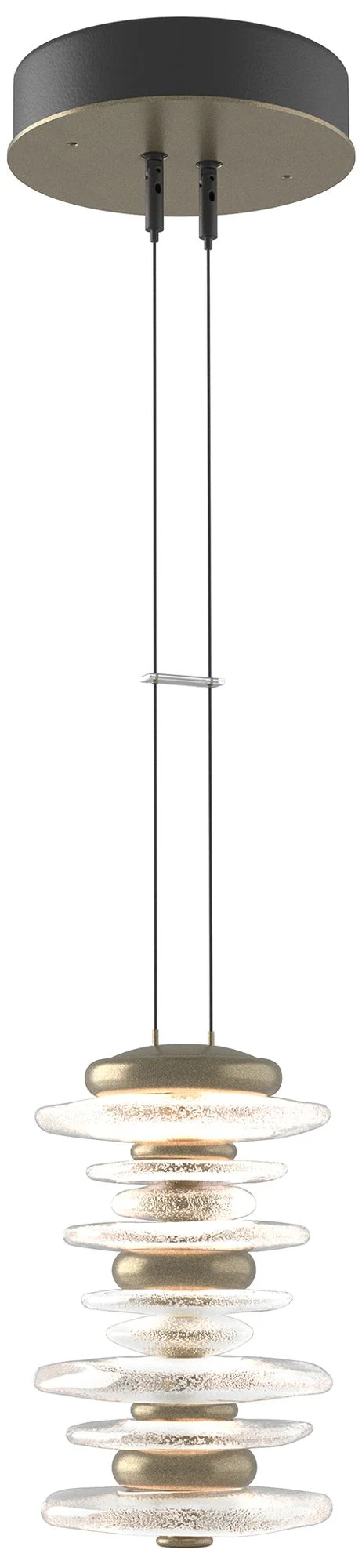 Cairn Large Mini Pendant - Soft Gold Finish - Standard Height - Image 1