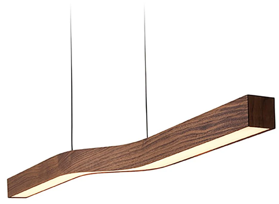 Camur 60" Wide Frost Accented Walnut 3500K P2 LED Linear Pendant - Image 1