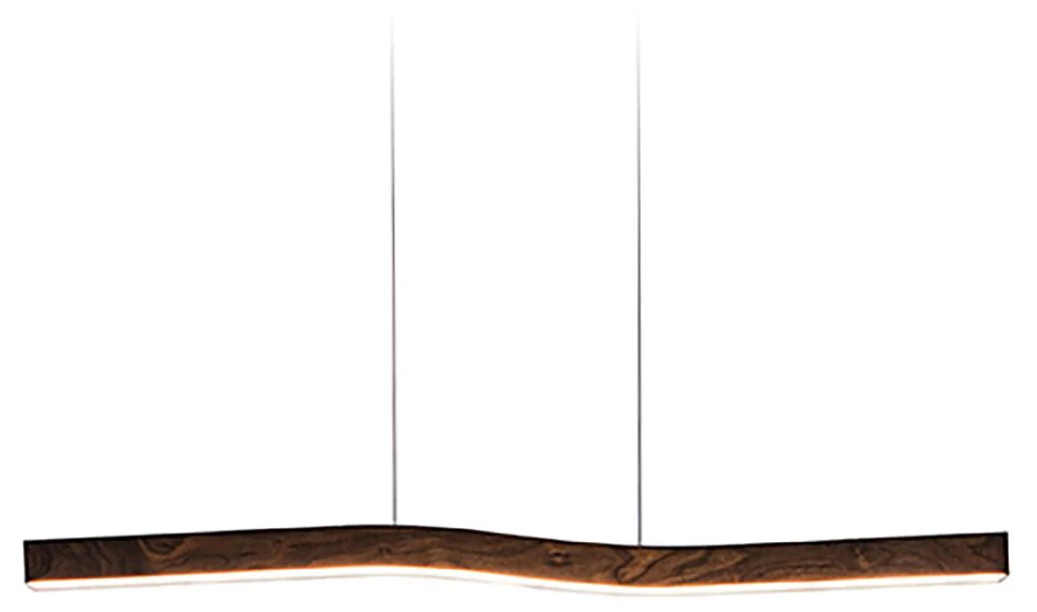 Camur 60"W Frost Accented Dark Walnut 3500K P1 LED Linear Pendant - Image 1