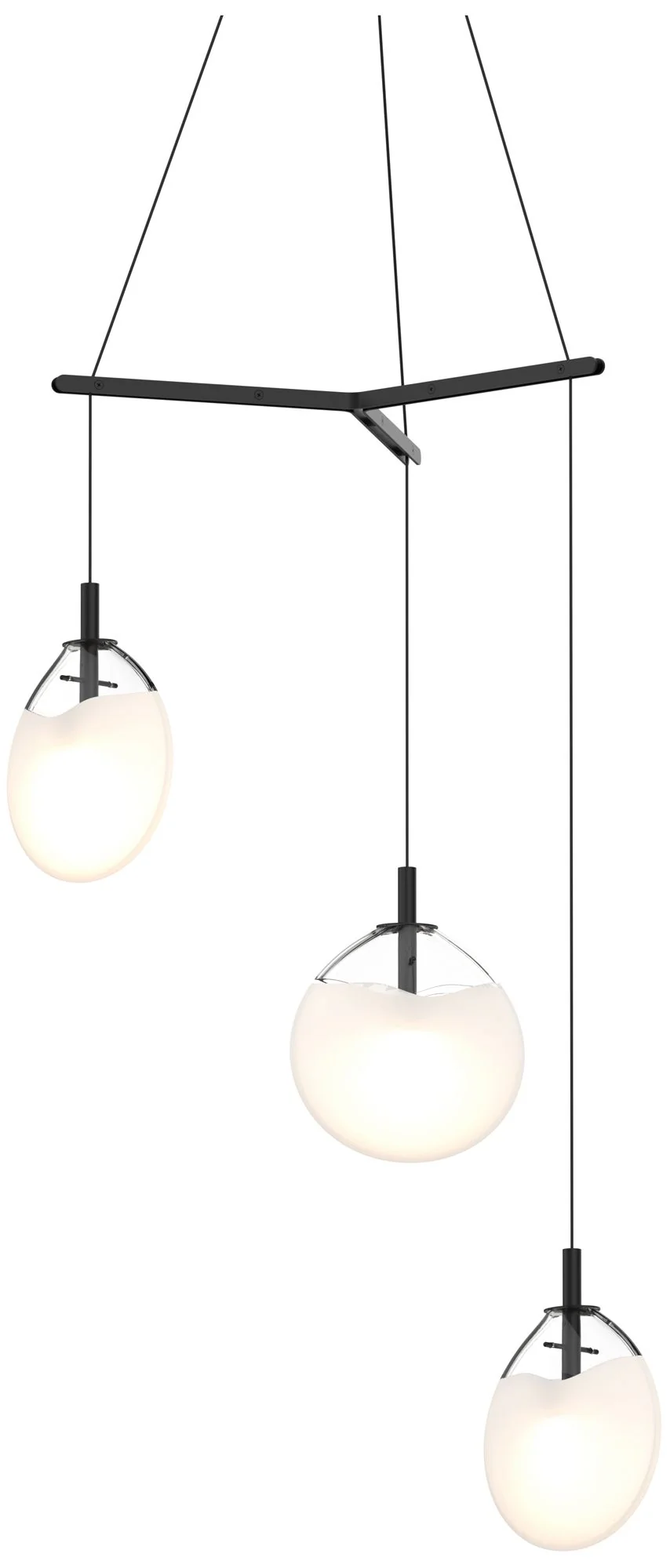 Cantina 15" Wide 3-Light Satin Black Pendant - Image 1