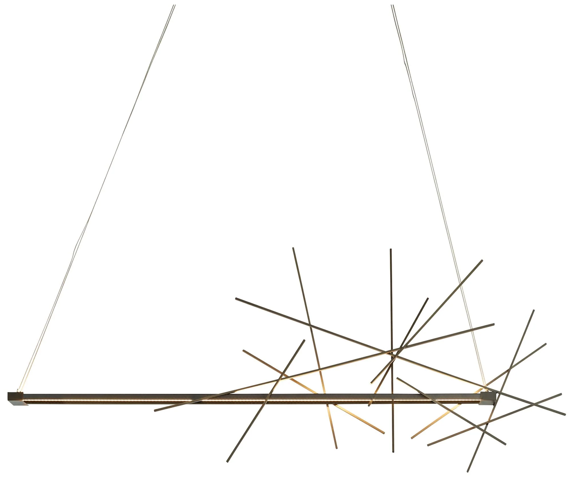 Cascade LED Pendant - Bronze Finish - Standard Height - Image 1