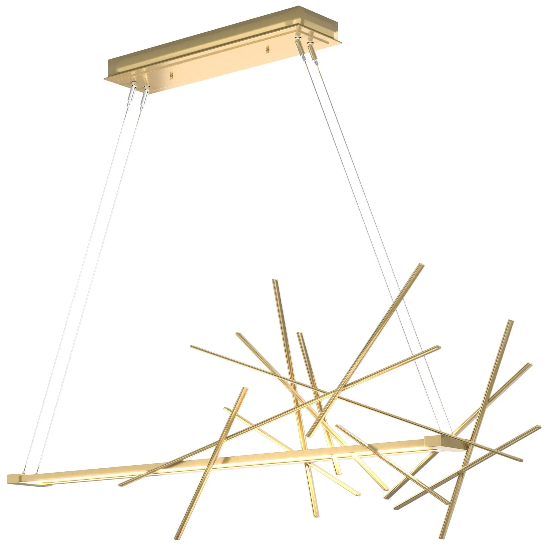 Cascade LED Pendant - Modern Brass - Image 1