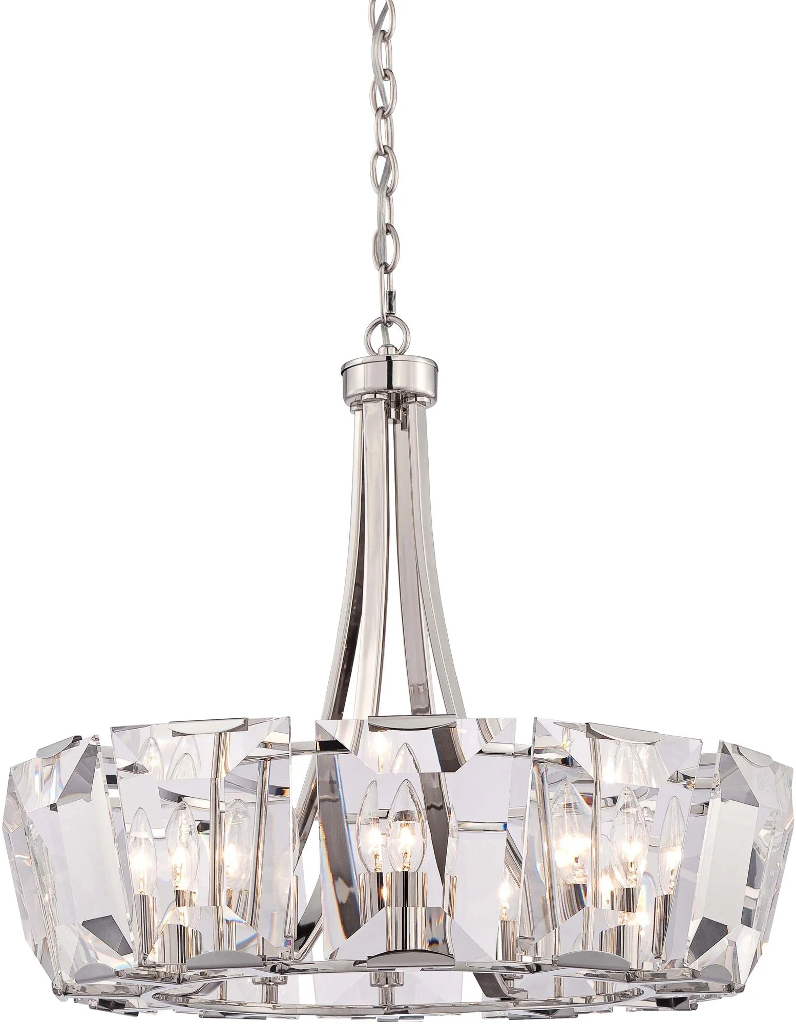 Castle Aurora 25 1/2"W Crystal Panel 12-Light Chandelier - Image 2