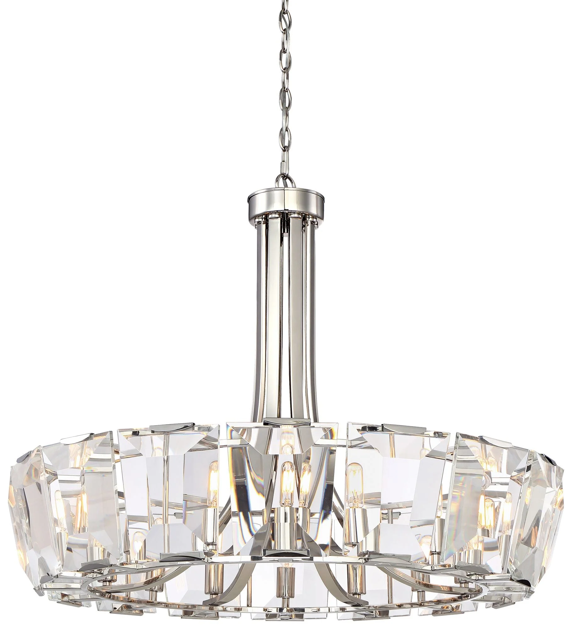 Castle Aurora 33 1/4" Wide Polished Nickel Modern Crystal Chandelier - Image 2