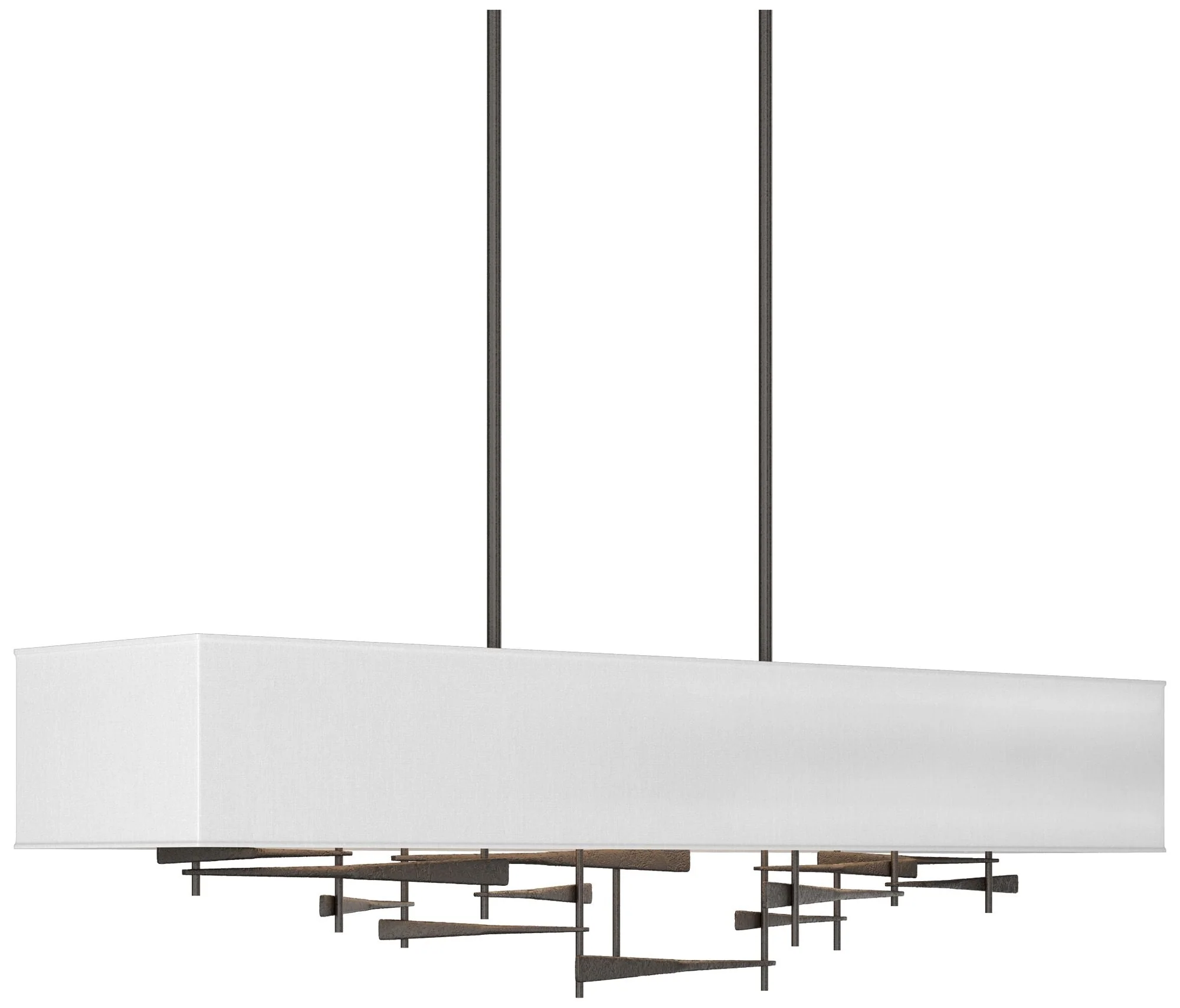 Cavaletti 42"W Oil Rubbed Bronze Standard Pendant w/ Anna Shade - Image 1