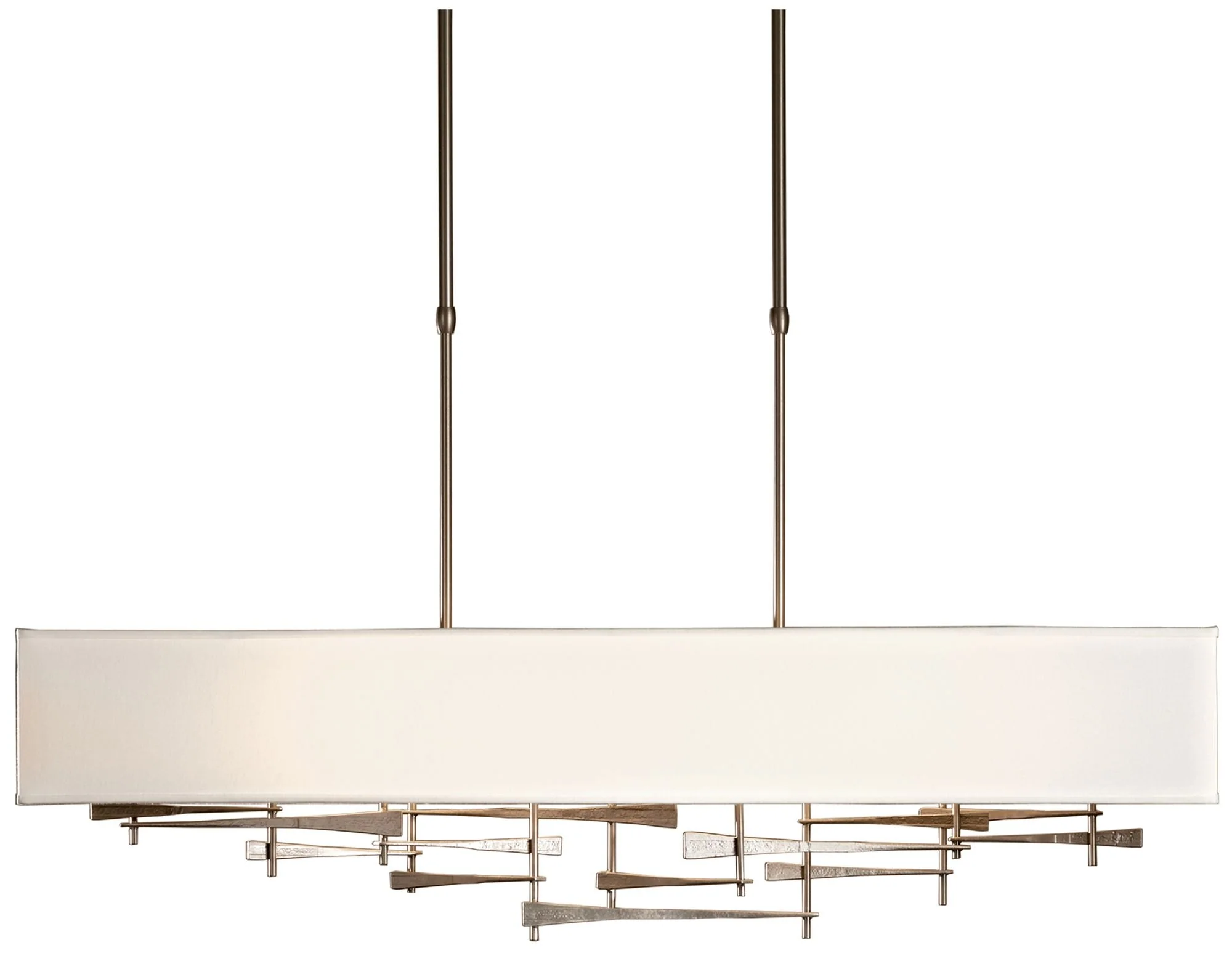 Cavaletti Pendant - Dark Smoke Finish - Natural Shade - Standard Height - Image 1