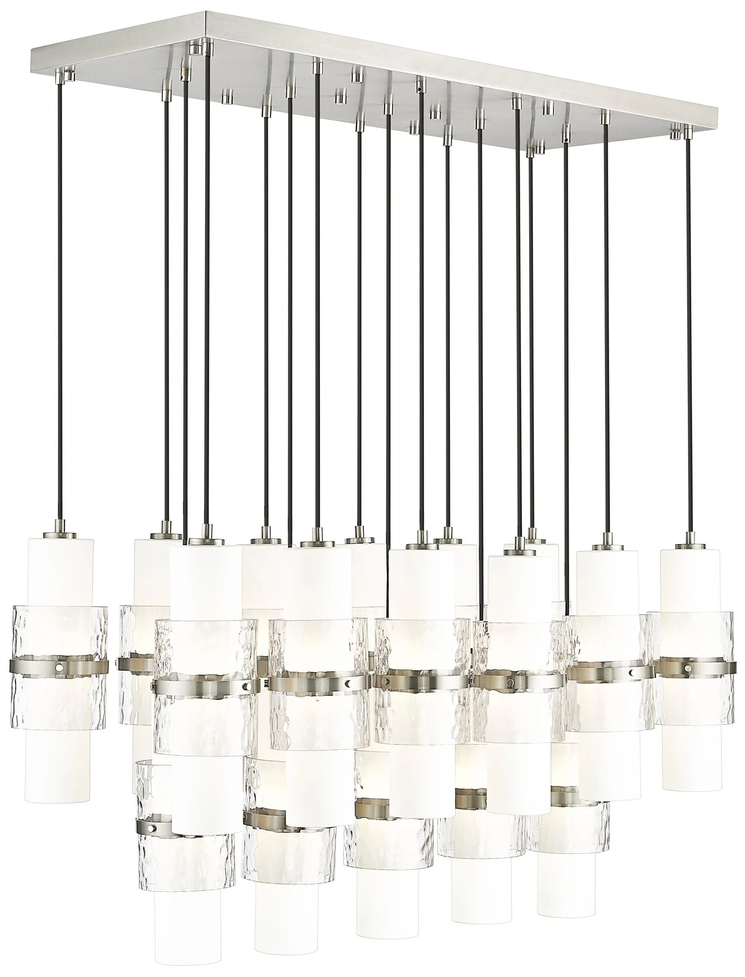 Cayden by Z-Lite Brushed Nickel 17 Light Linear Chandelier - Image 1