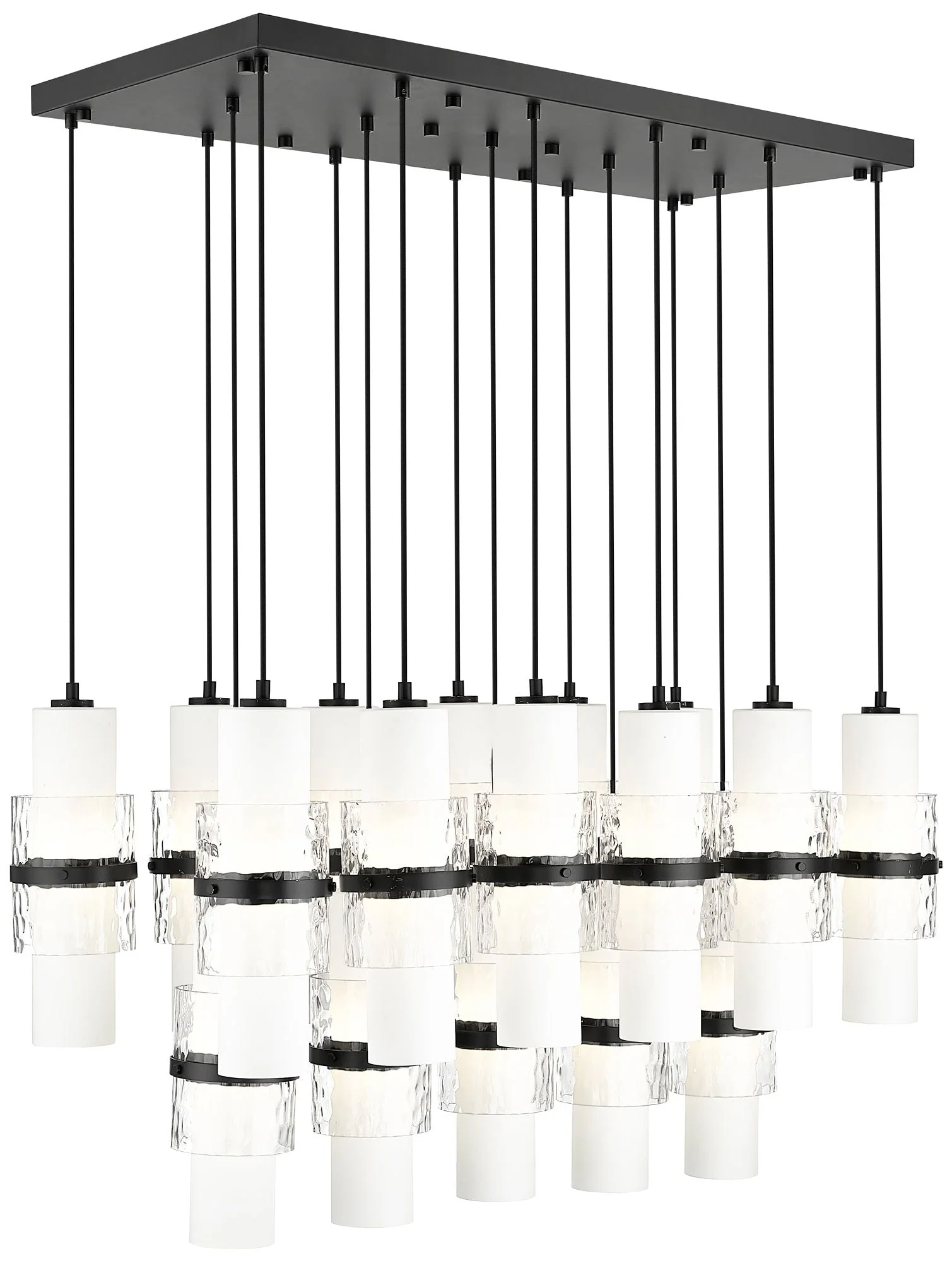 Cayden by Z-Lite Matte Black 17 Light Linear Chandelier - Image 1