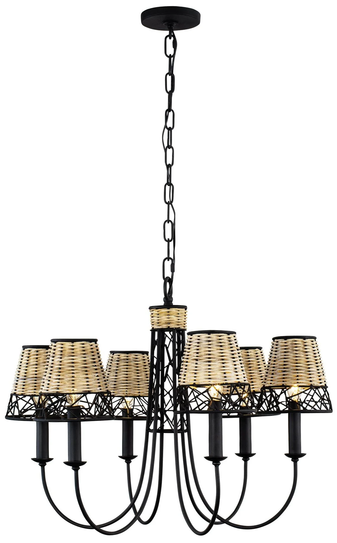 Cayman 6-Lt Chandelier - Black - Image 1