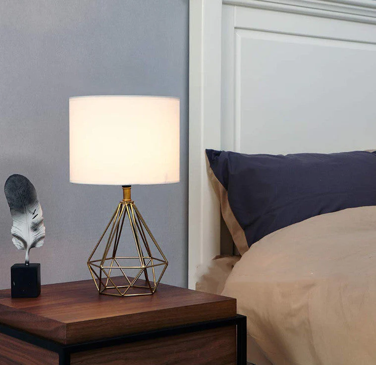 Iron Art Diamond Table Lamp – Simple Modern Light for Living Room - Image 2