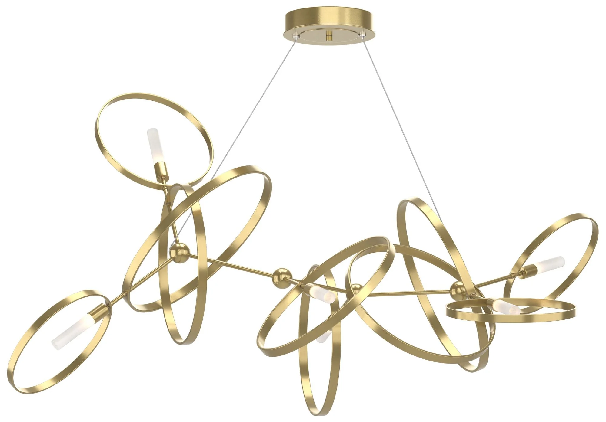 Celesse 32"W Modern Brass Accented Modern Brass Standard Pendant - Image 1
