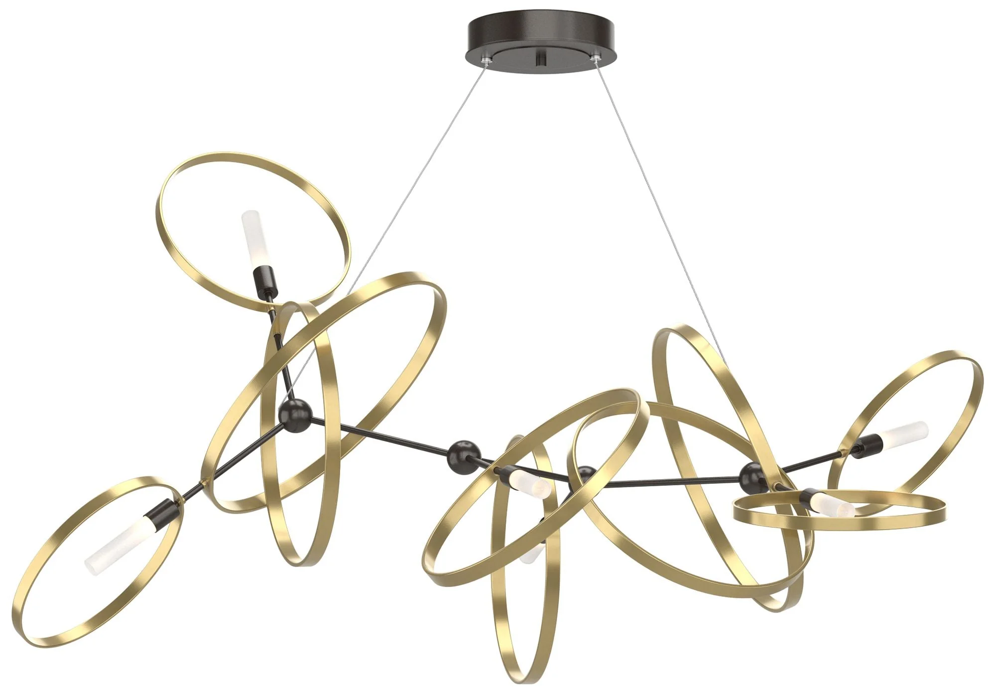 Celesse 32"W Modern Brass Accented Oil Rubbed Bronze Standard Pendant - Image 1