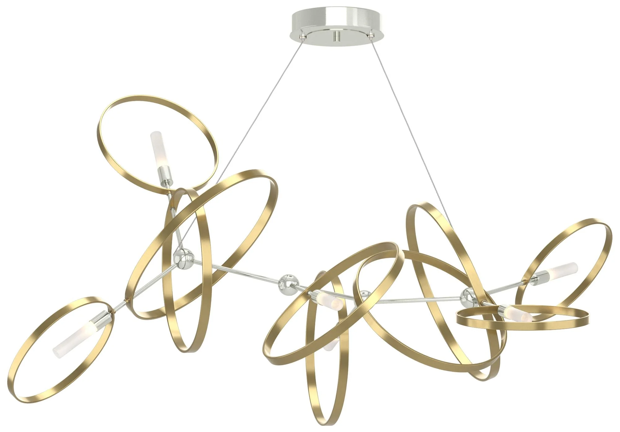 Celesse 32"W Modern Brass Accented Sterling Standard Pendant - Image 1
