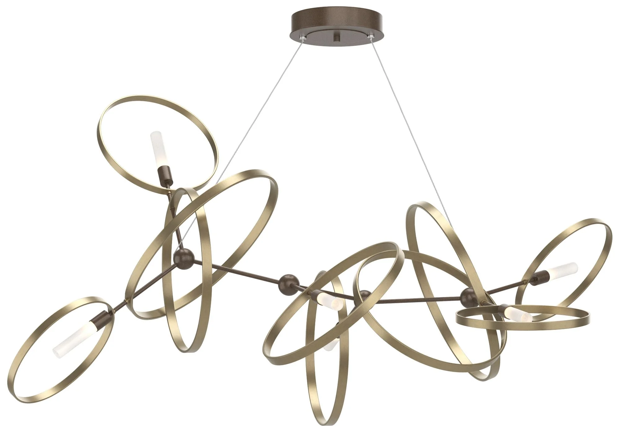 Celesse 32"W Soft Gold Accented Bronze Standard Pendant - Image 1