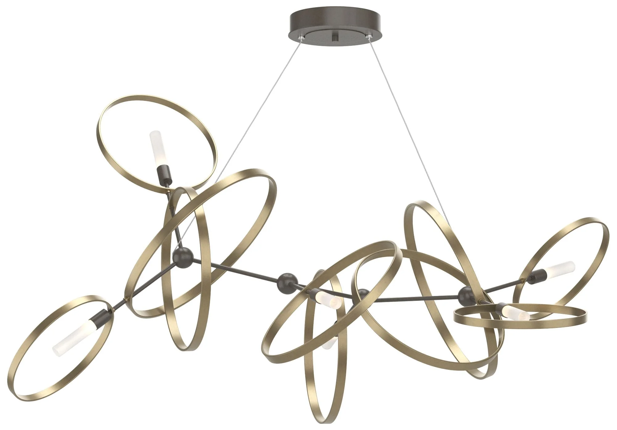 Celesse 32"W Soft Gold Accented Dark Smoke Standard Pendant - Image 1