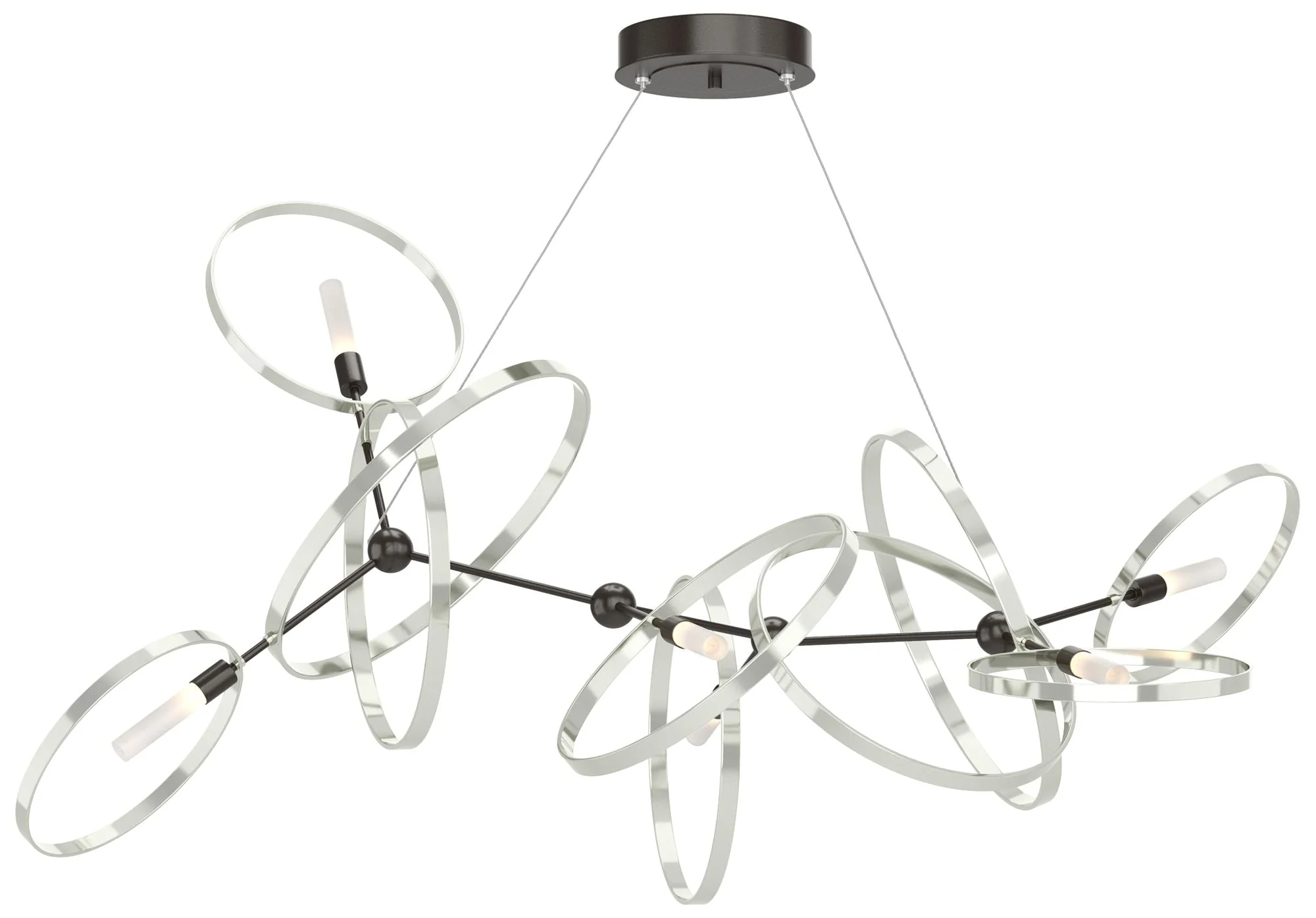 Celesse 32"W Sterling Accented Oil Rubbed Bronze Standard Pendant - Image 1
