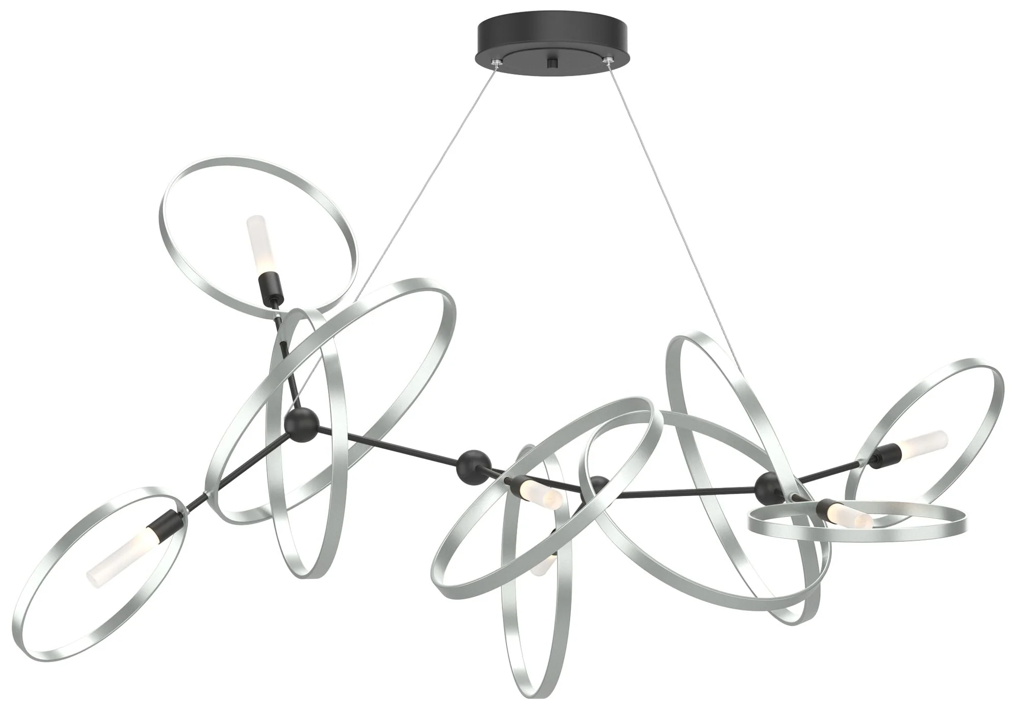Celesse 32"W Vintage Platinum Accented Black Standard Pendant - Image 1