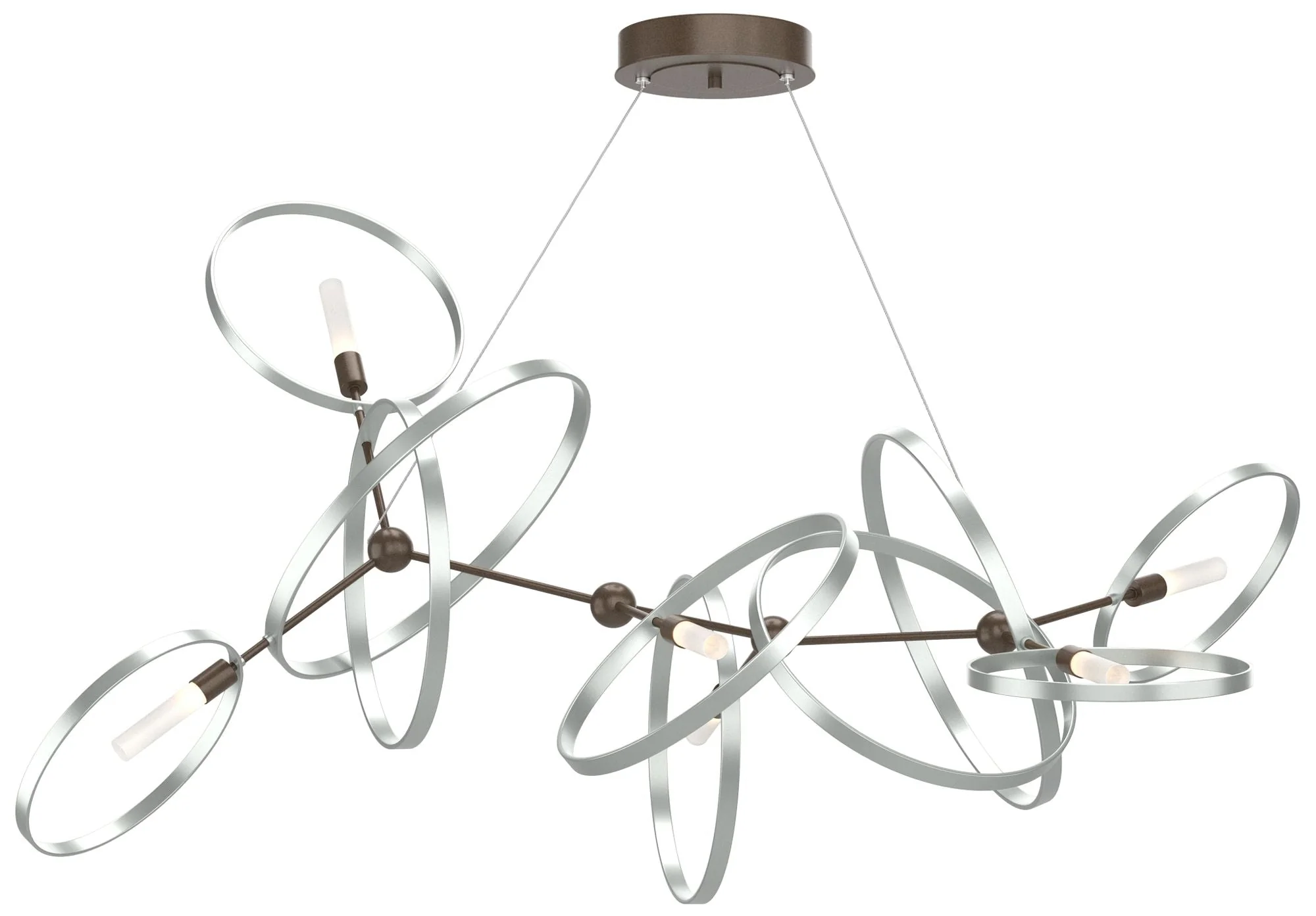 Celesse 32"W Vintage Platinum Accented Bronze Standard Pendant - Image 1