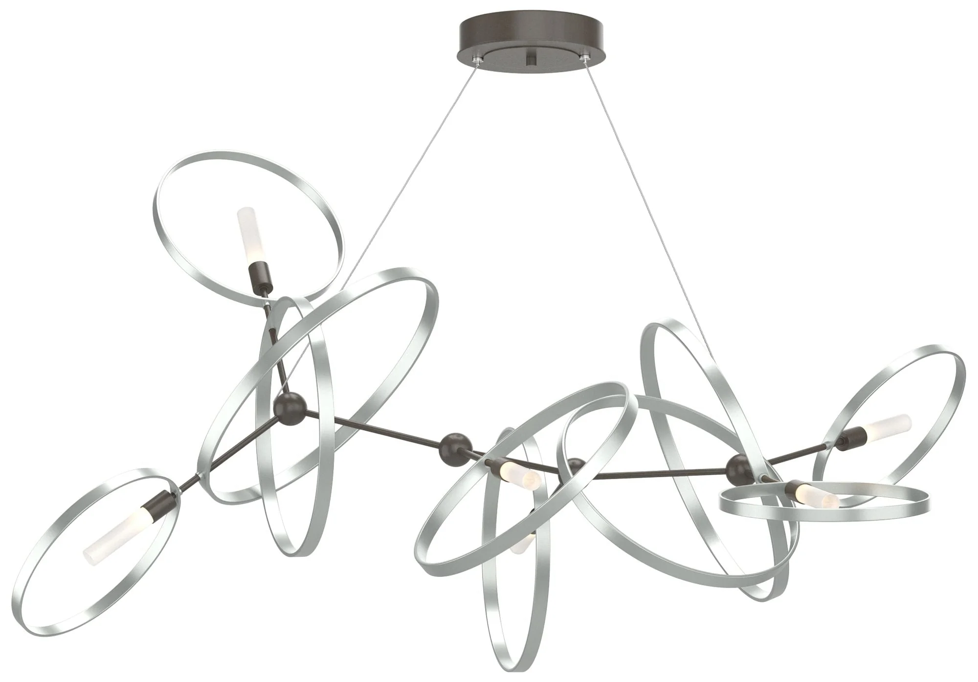 Celesse 32"W Vintage Platinum Accented Dark Smoke Standard Pendant - Image 1