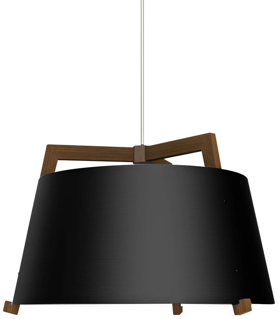 Cerno Ignis 24"W Walnut with Matte Black LED Pendant Light - Image 2