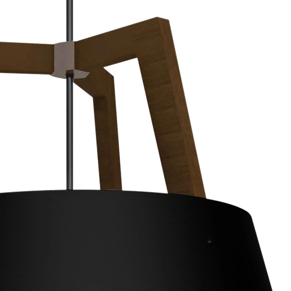 Cerno Imber 24"W Walnut with Matte Black LED Pendant Light - Image 3