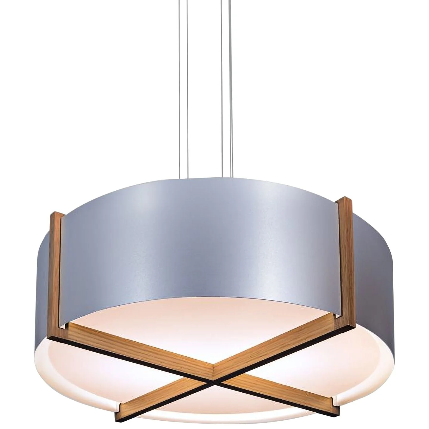 Cerno Plura 36" Wide Brushed Aluminum LED Pendant Light - Image 2