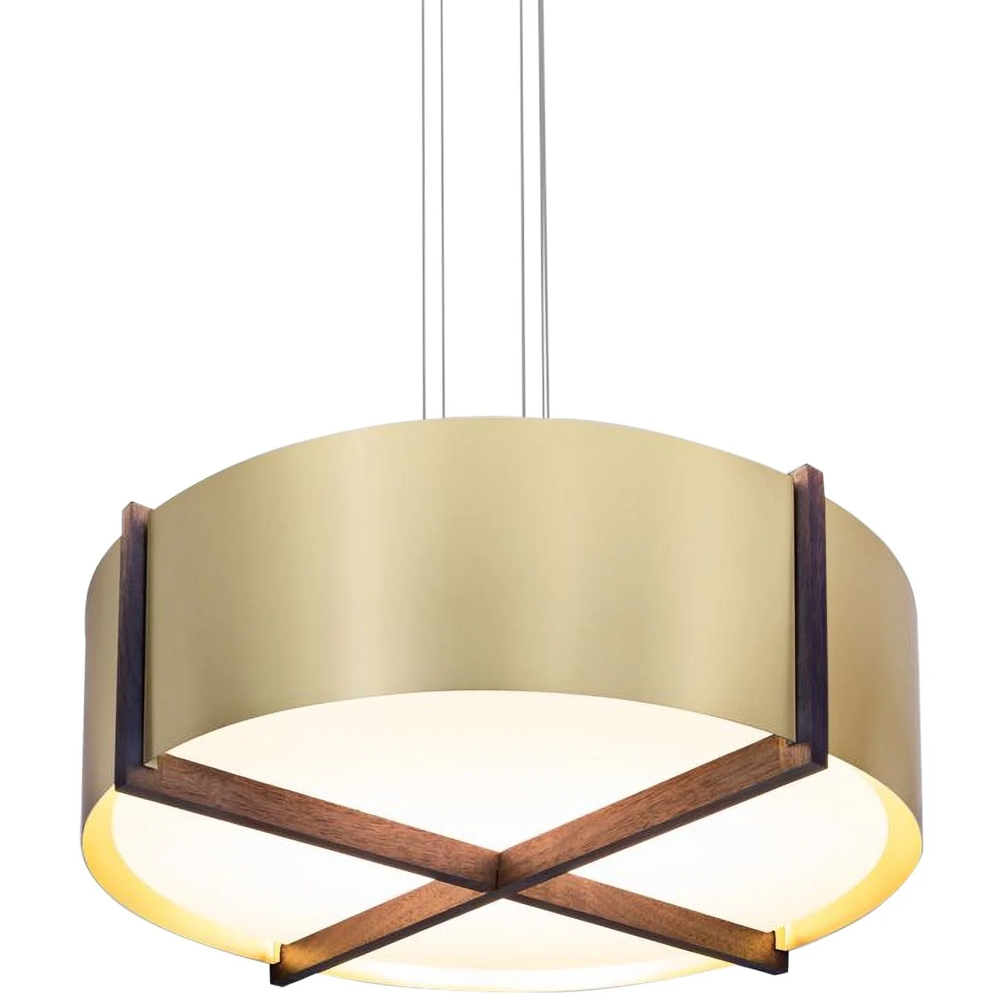 Cerno Plura 36" Wide Brushed Brass LED Pendant Light - Image 2