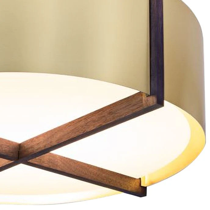 Cerno Plura 36" Wide Brushed Brass LED Pendant Light - Image 3