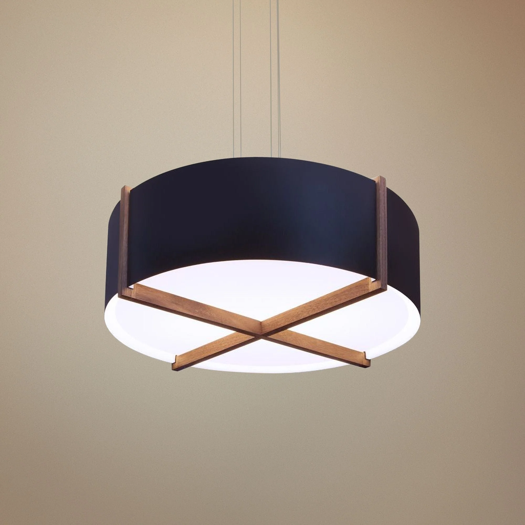 Cerno Plura 36" Wide Matte Black LED Pendant Light - Image 1