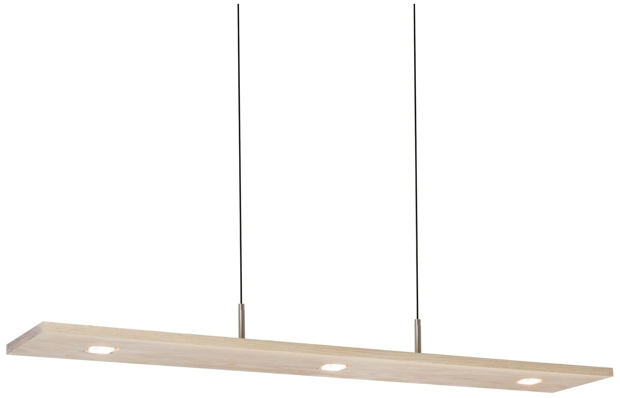 Cerno Vix 48" White Washed Oak LED Modern Linear Pendant - Image 1