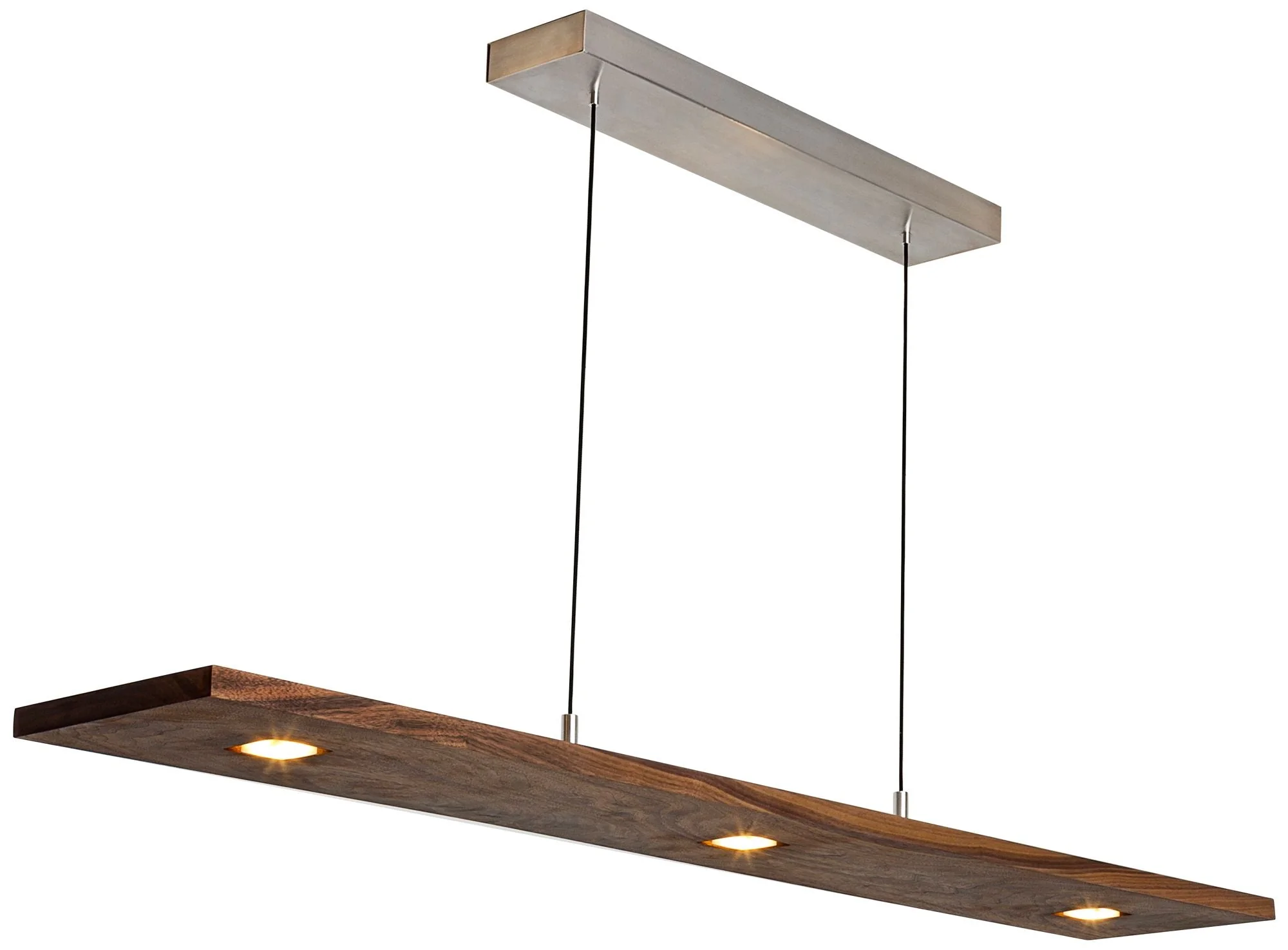 Cerno Vix 48" Wide Oiled Walnut LED Kitchen Island Light Pendant - Image 2