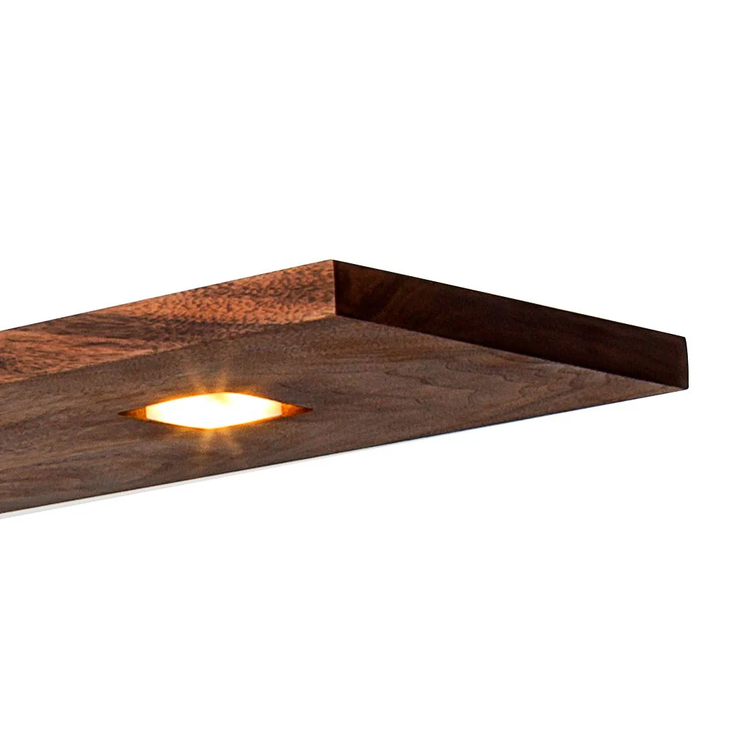 Cerno Vix 48" Wide Oiled Walnut LED Kitchen Island Light Pendant - Image 3