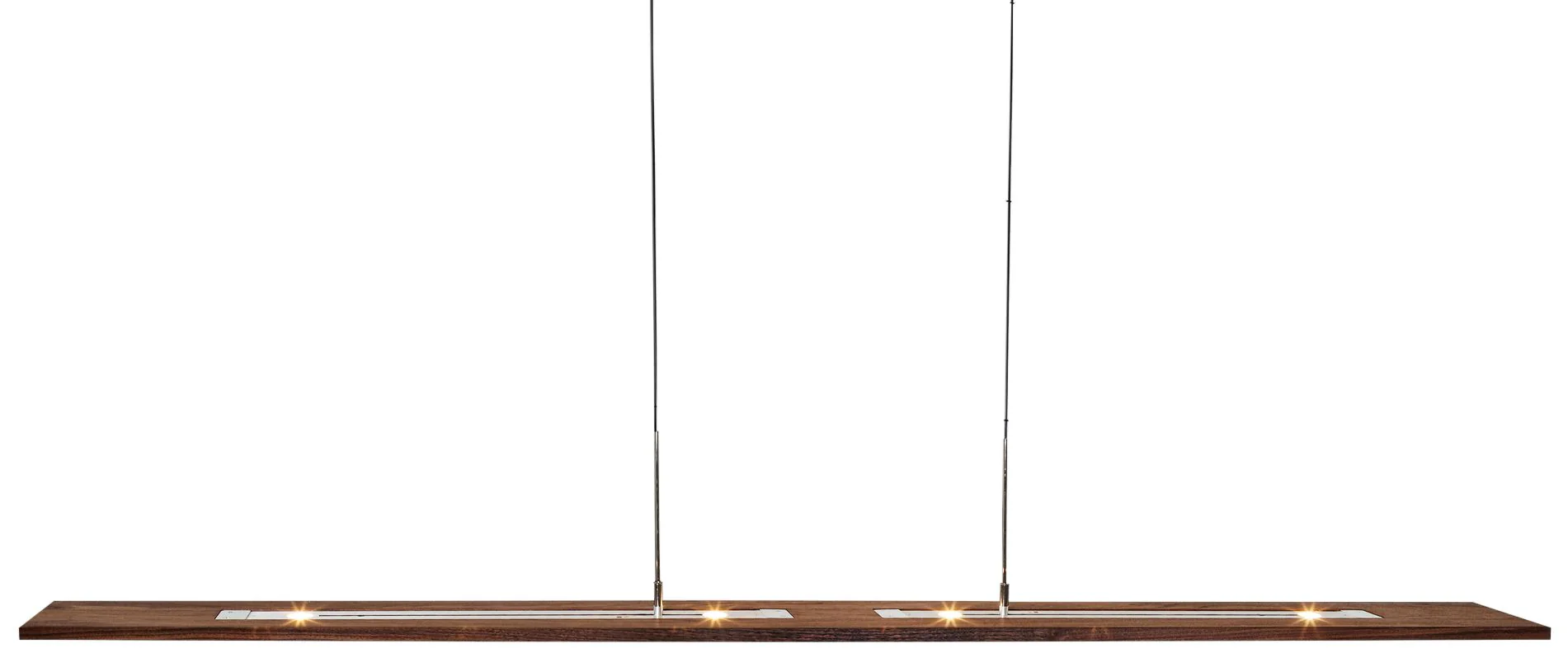 Cerno Vix 82 82" Wide Walnut Wood Kitchen Island Light Pendant - Image 3
