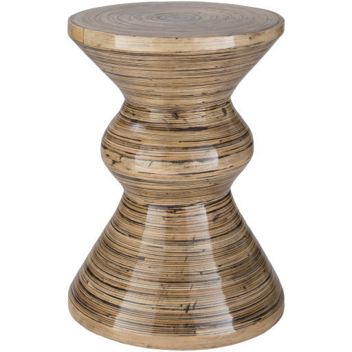 Surya Cane Garden Rustic Modern Natural Wood Accent Side Table  CGN-004 - Image 2
