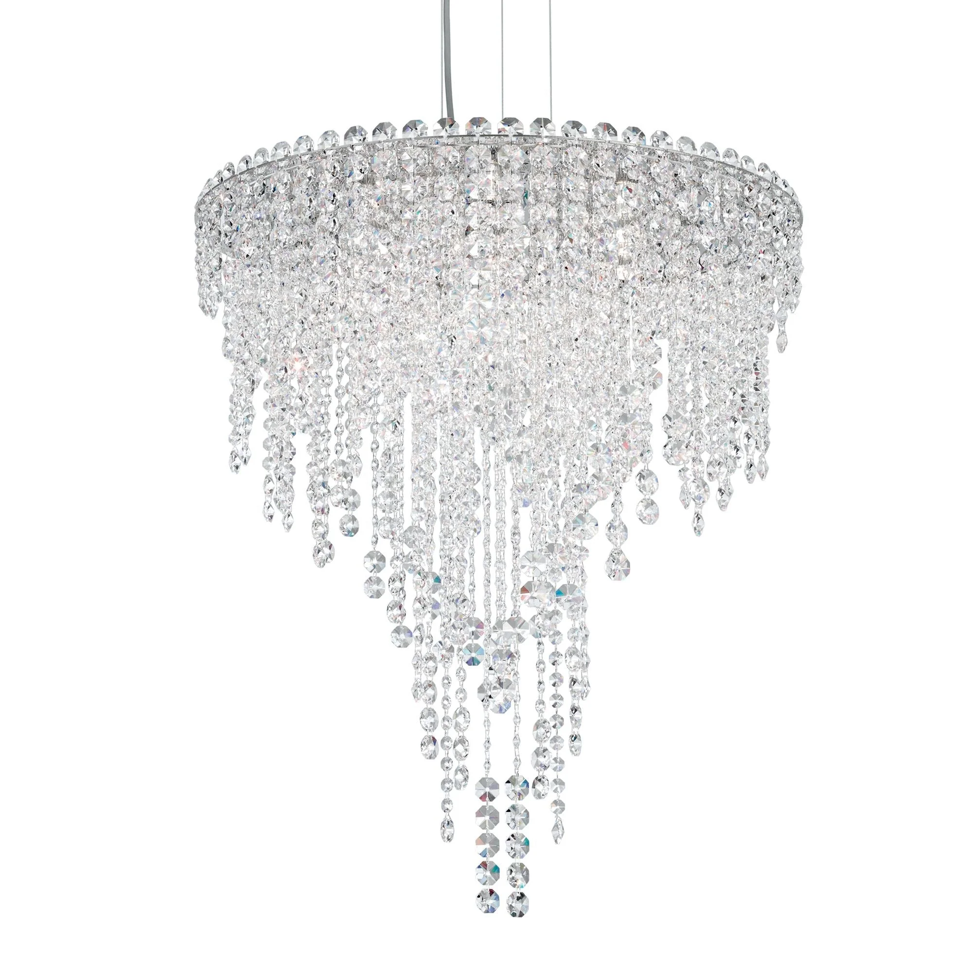 Chantant 24" Wide Polished Steel w/ Optic Crystal Chandelier - Image 2