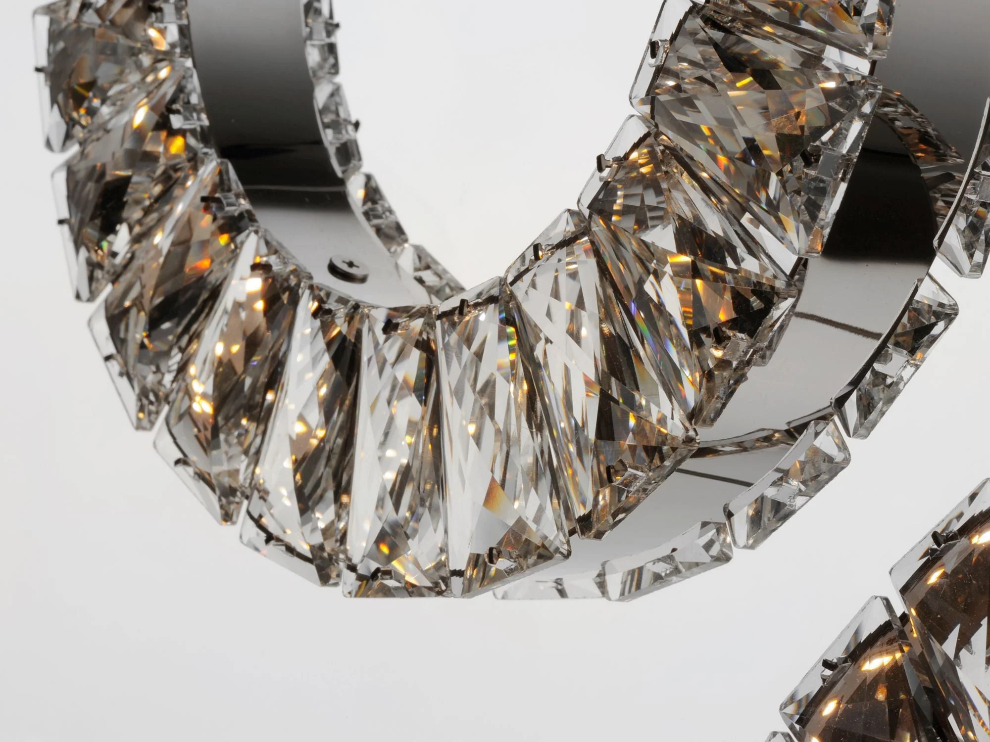 Charm 30 1/4"W Polished Chrome Crystal 9-Light LED Pendant - Image 3