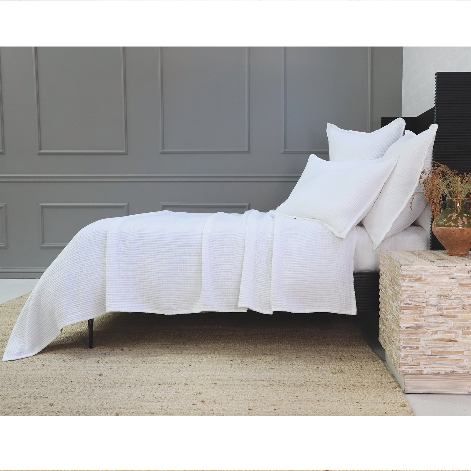 Pom Pom at Home Chatham White Matelasse Coverlet and Pillow Shams ~ Available in Twin, Queen and King Sizes - Image 3